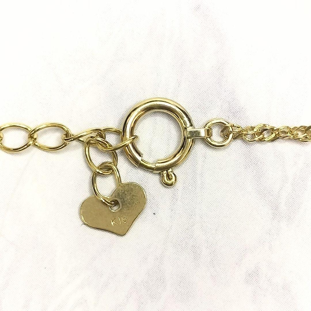 最終価格!K18 アンクレット ゴールド デザインチェーン 最大23cm