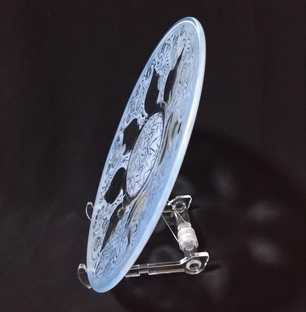 ルネ　ラリック　R LALIQUE 雛菊文　パチネ彩色　飾り皿　美品