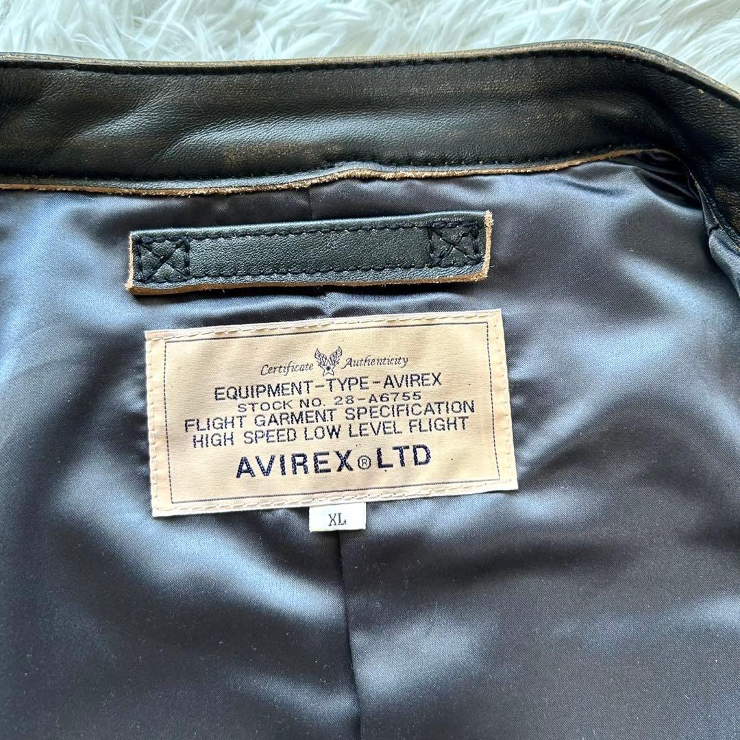 希少　アヴィレックス　シングル　ライダースジャケット　馬革　ブラック　XL相当