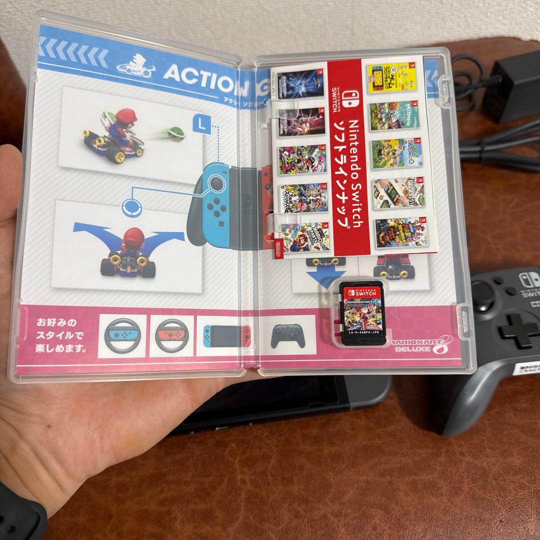 Nintendo Switch グレー 本体 + マリオカート8 コントローラ付