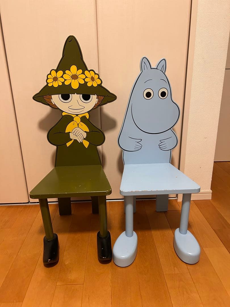 ໒*）様 【希少品】ムーミン スナフキン　木製 子供用チェア