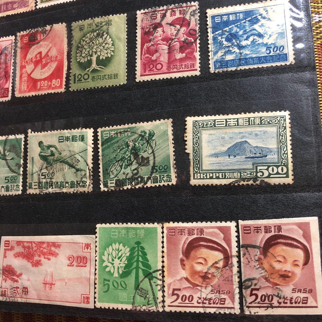 明治27年〜昭和26年の記念切手70種！使用済みで1枚数千円が多数！明治は6種