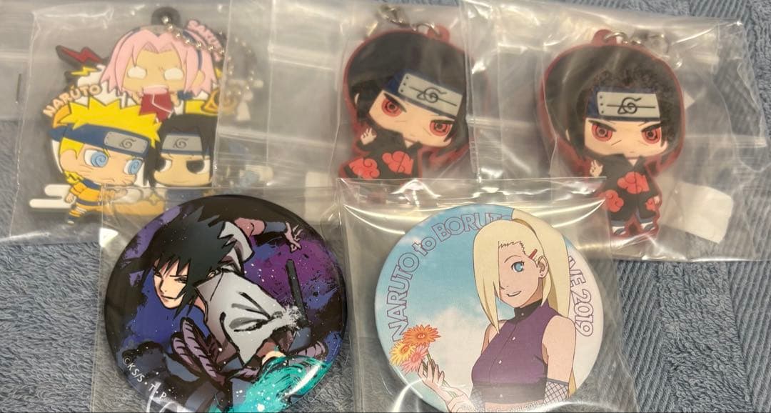 NARUTO 缶バッジ・キーホルダーセット