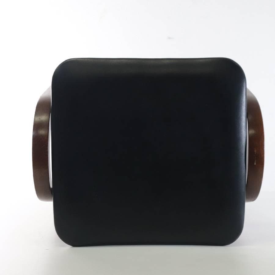 秋田木工 IDC大塚 No.202 剣持勇 スタッキングスツール 黒 PVC⑩