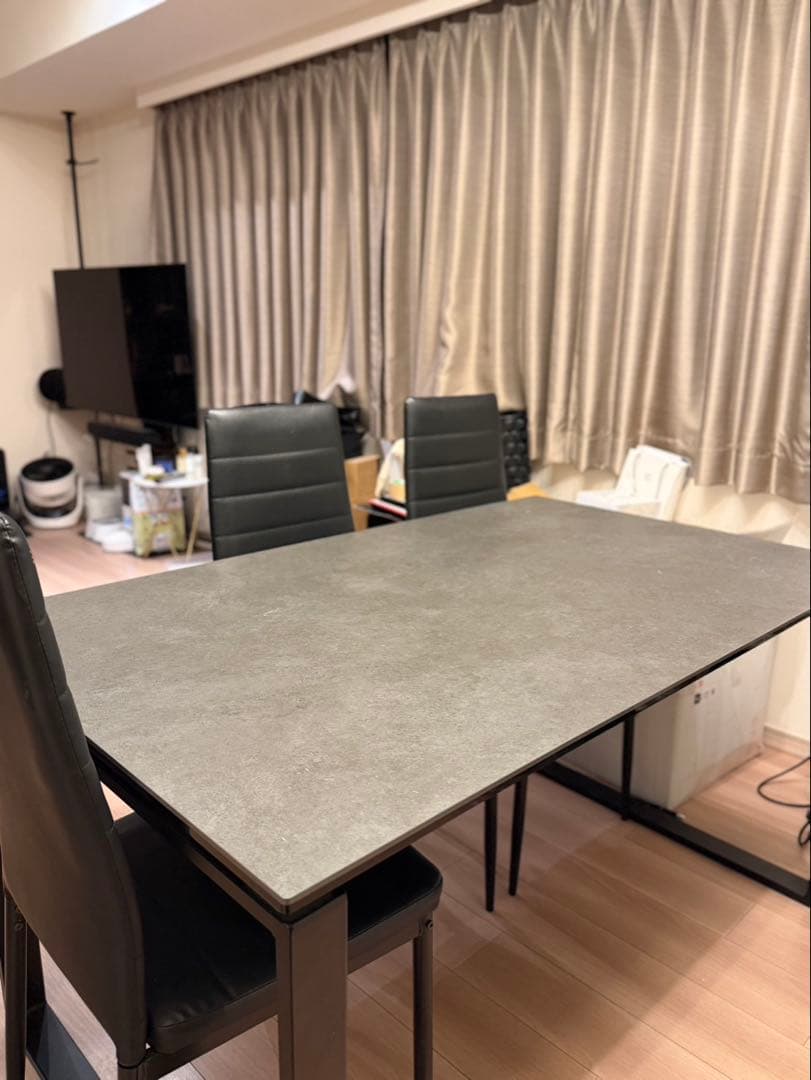 ニトリ 食卓テーブル セラミック天板 2人〜4人用