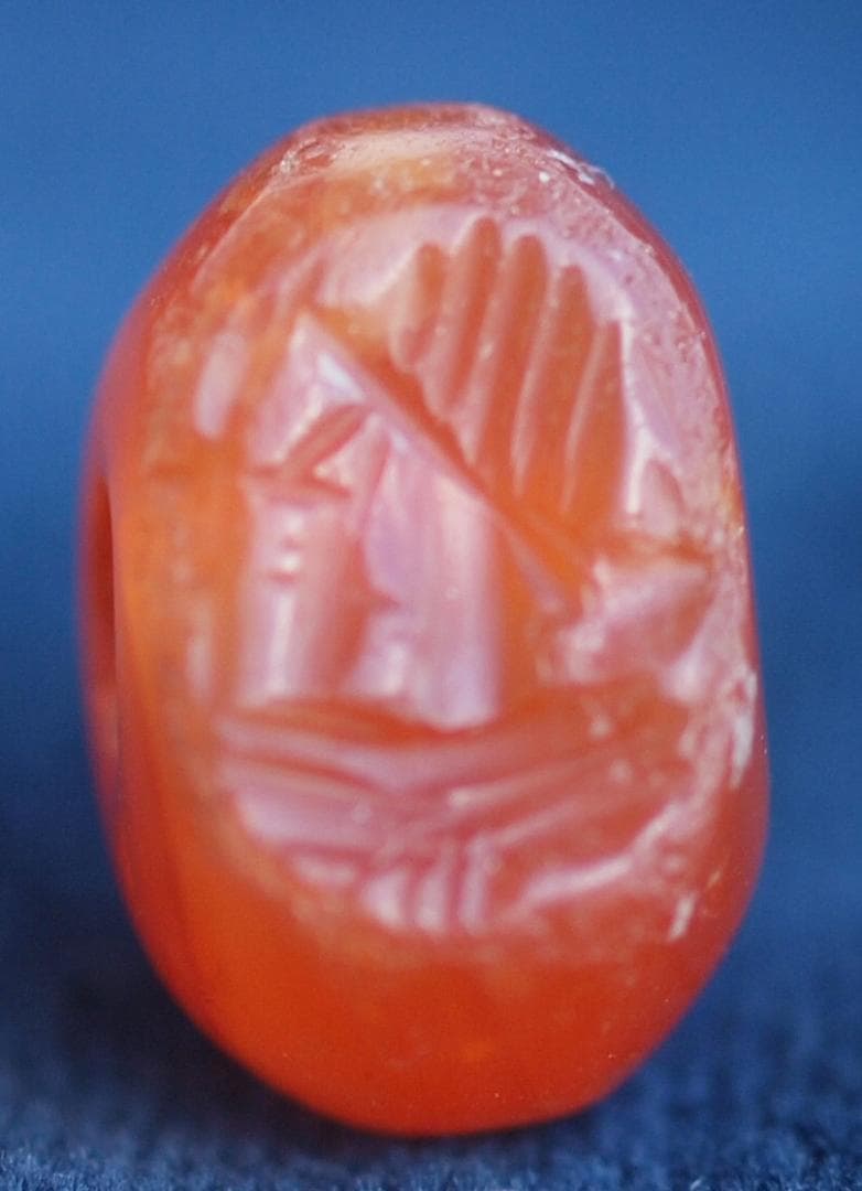 Feefee、ササン朝期（3-7C）の平玉・楕円形のカーネリアン製印章