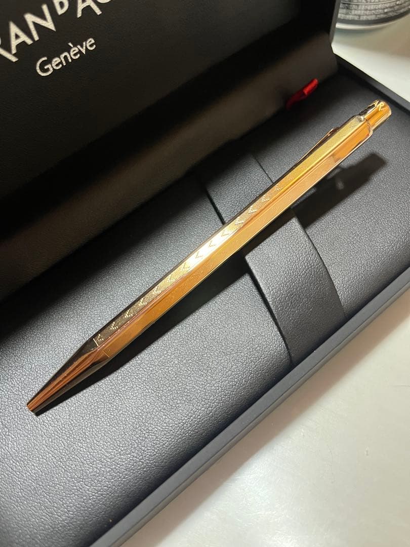 カランダッシュ　エクリドール　シェブロン　ローズゴールド　ボールペン