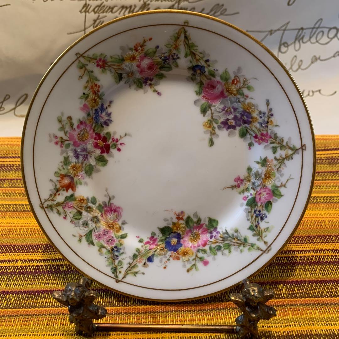 ビングオーグレンダール　(B)1870年アンティークの細かく描かれたお花が素敵！