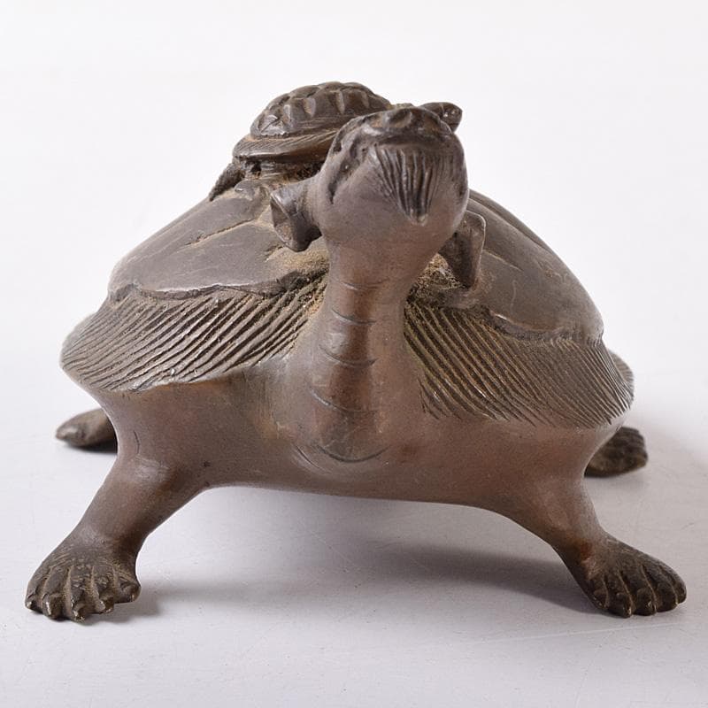 古銅宣徳銅　亀　神獣　置物　C　R8109