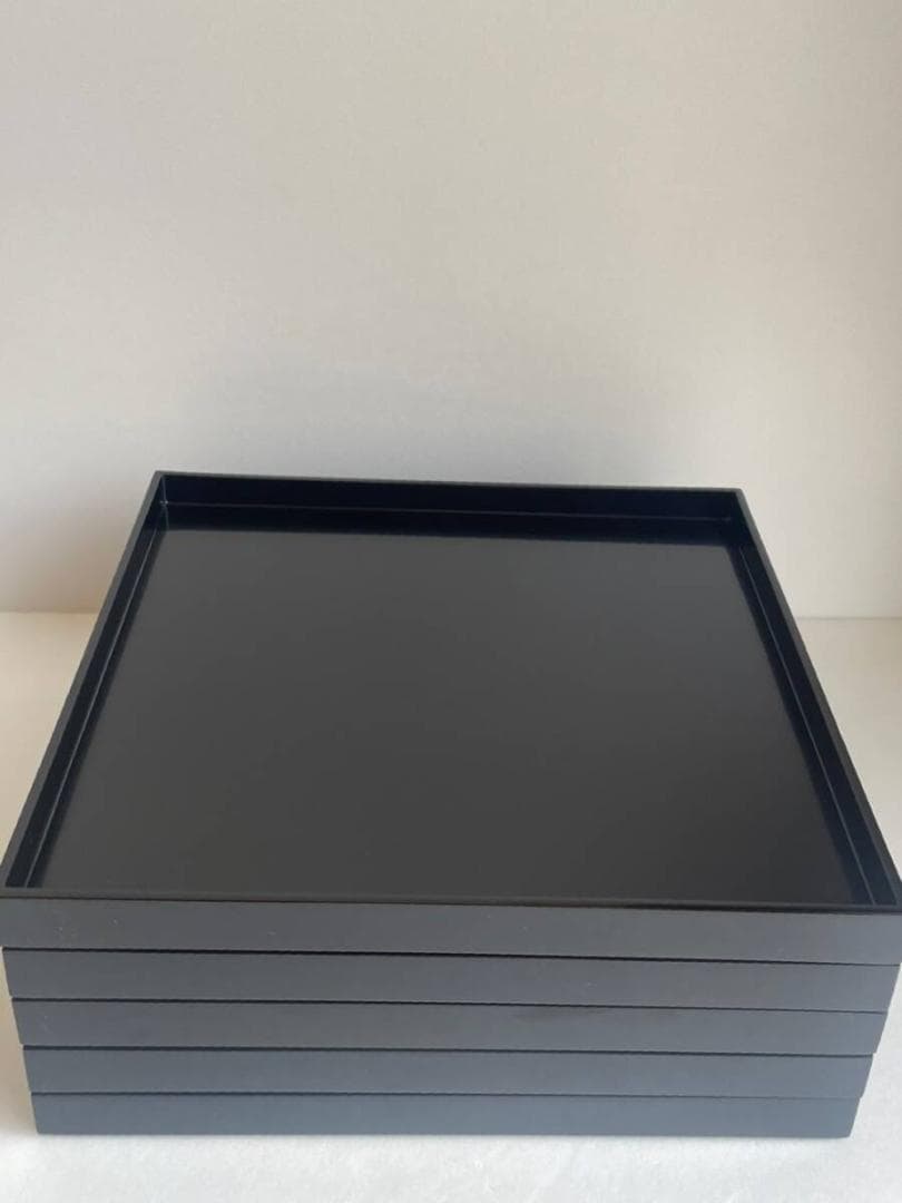 美品 輪島塗 膳 五客 紙箱入 お膳 懐石膳 茶懐石膳 30　四方膳