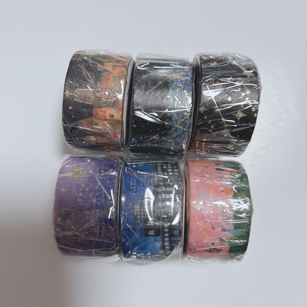 ③ BGM 箔押し マスキングテープ 流れ星の夜