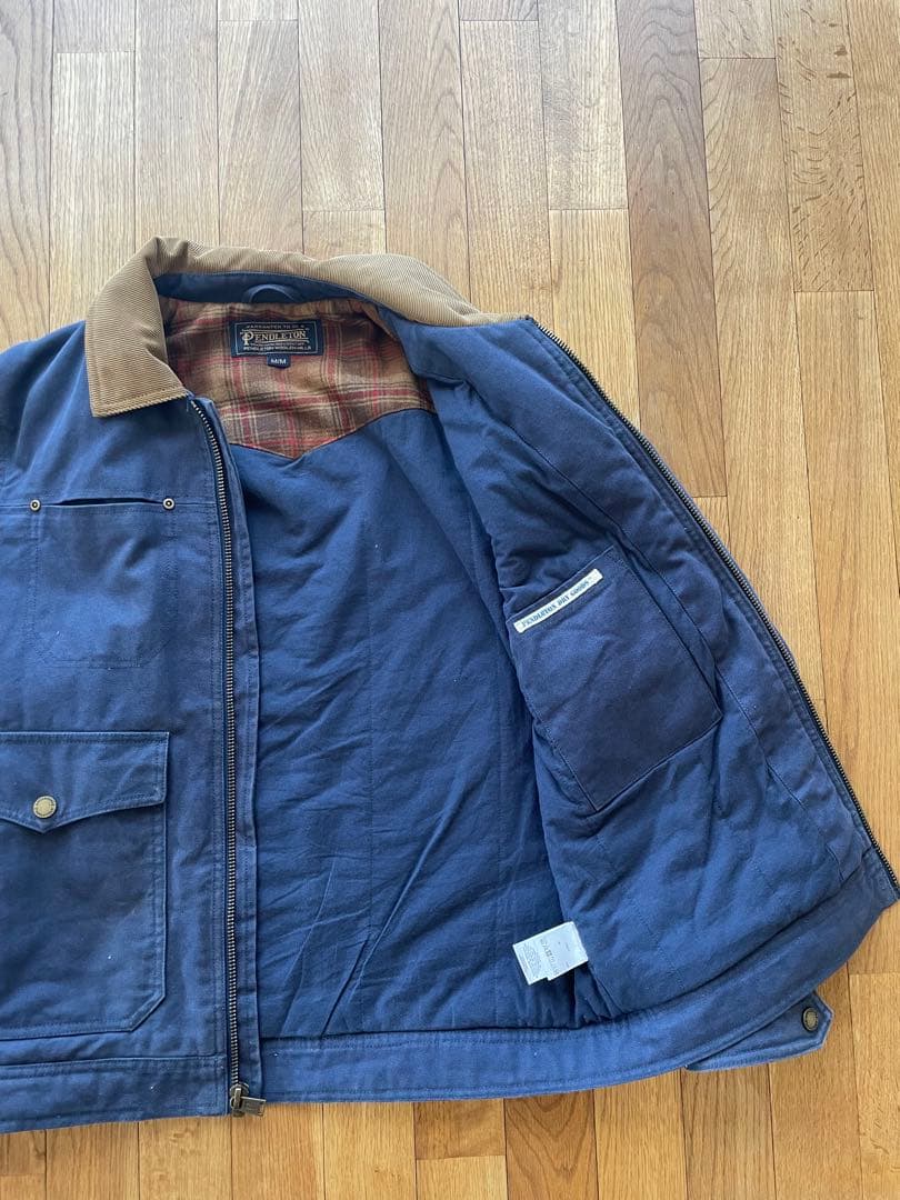 Pendleton ネイビージャケット M/M コーデュロイ襟付き