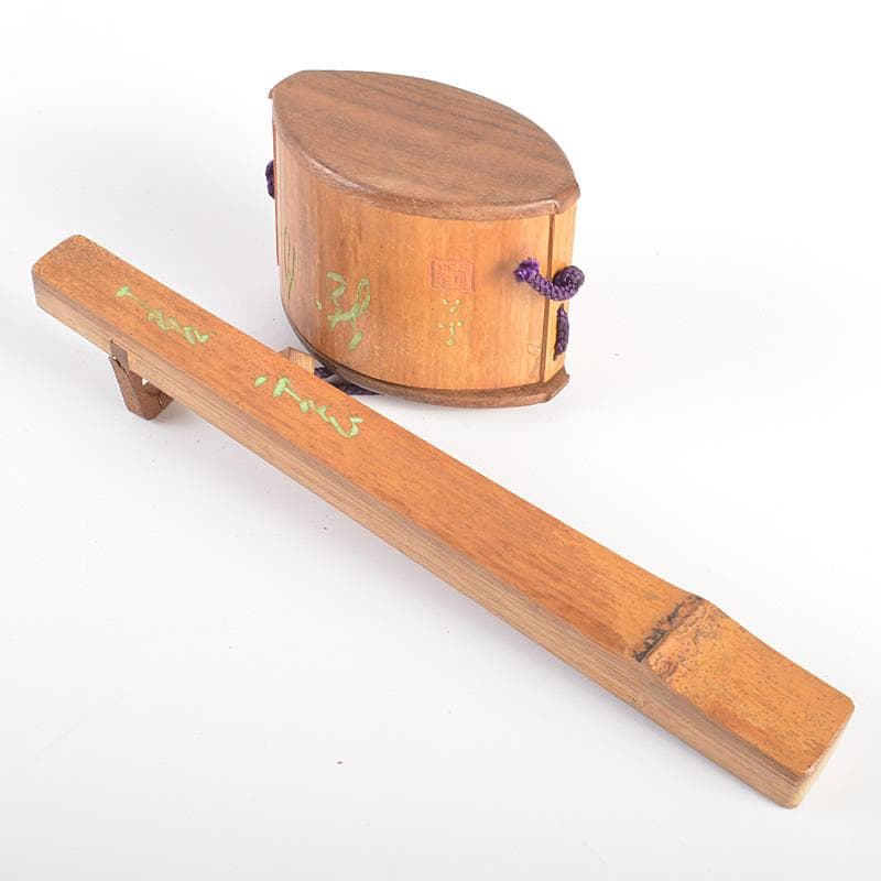 時代提げ物　喫煙具　煙管　キセル　古竹漢詩刻　煙管入　煙草入　M　R7533