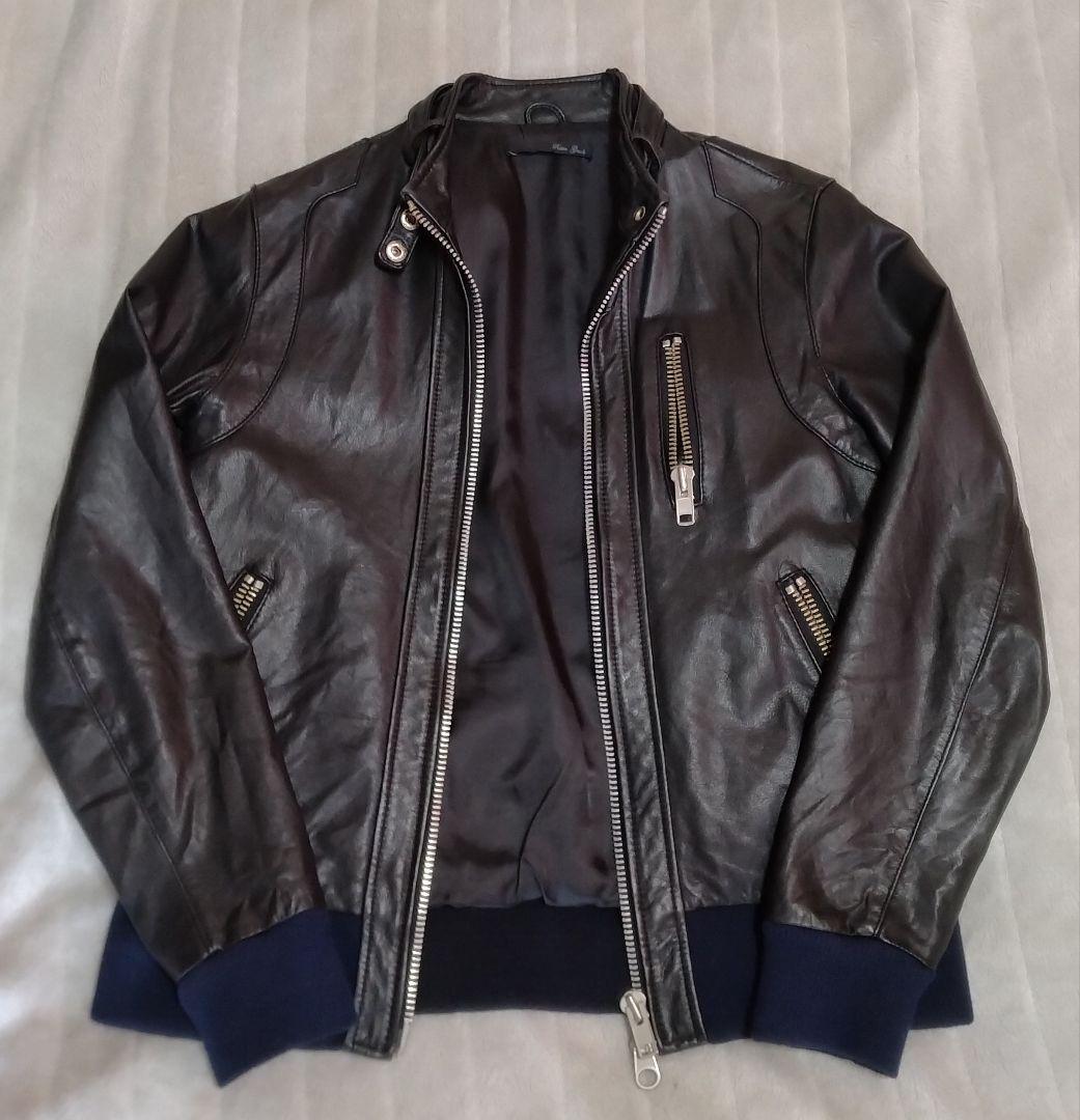 【本革】シングルジャケット 黒