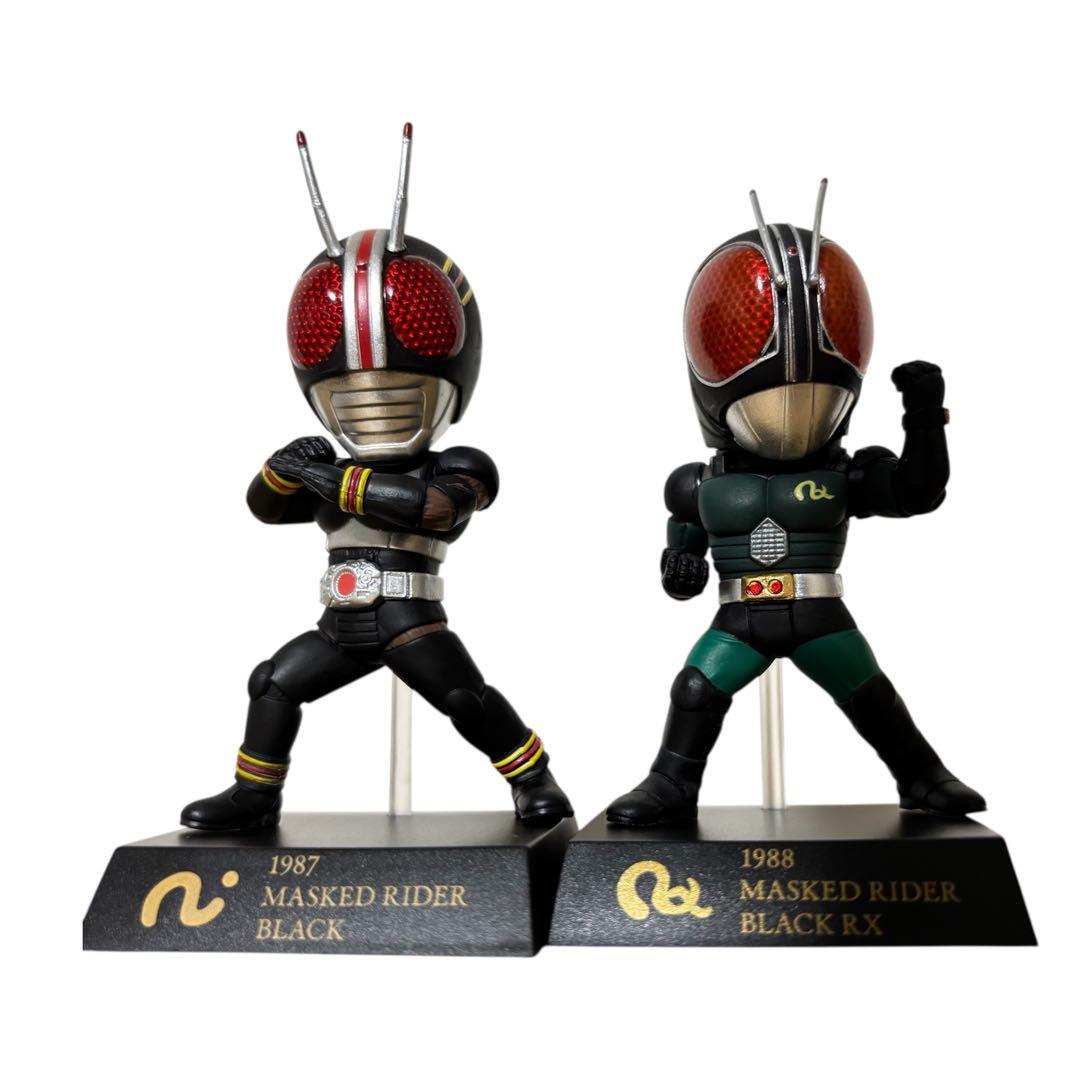 仮面ライダー　50thデフォルメクスフィギュア◎ブラック　RX　クウガ等　計5体
