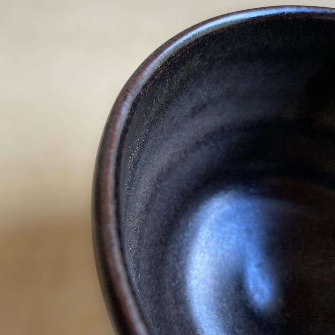 老梅　古木　紅梅　笹　抹茶碗 こげ茶　白　吉祥柄　九谷焼　新田邦彦　九谷彦 正月