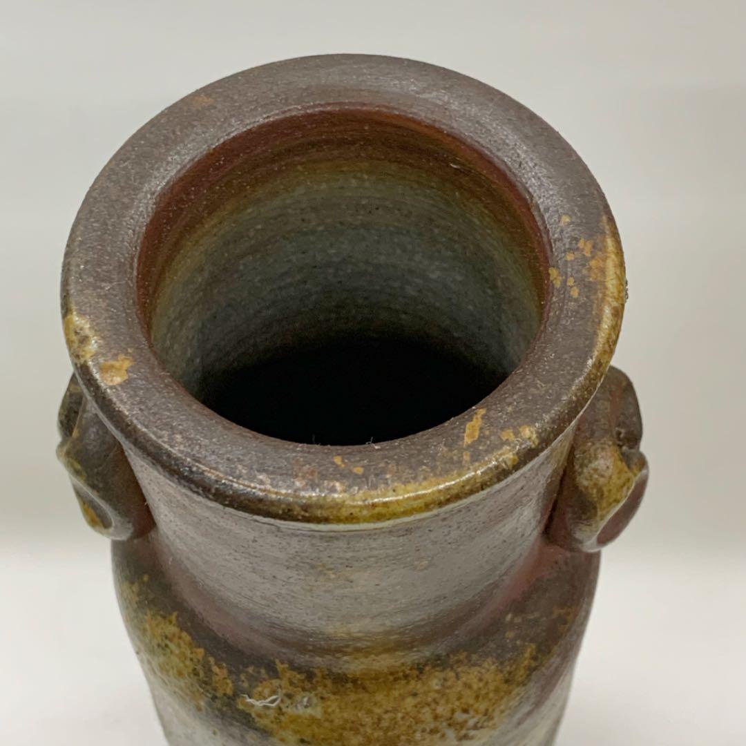 【花入4】備前4     耳付　松園　　高さ23㎝