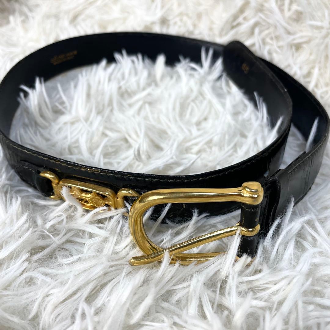 美品　GUCCI グッチ　カチューシャ　ビジュー　ブラック　黒　GG