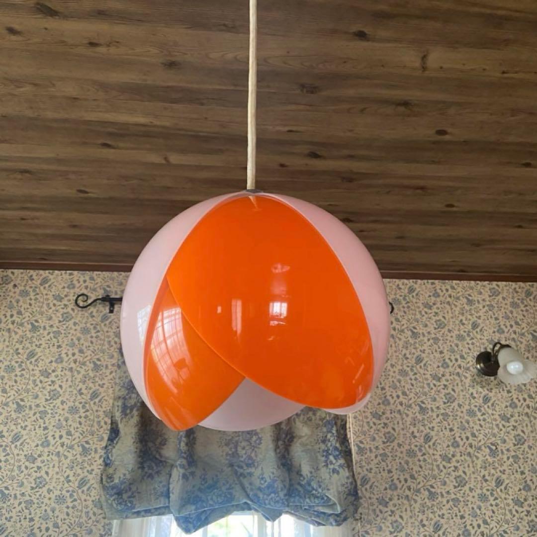 昭和レトロ　チューリップライト　当時物　ペンダントライト　レトロポップ