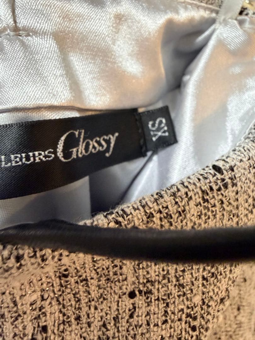 ROBE de FLEURS Glossy ブラウン キャバドレス