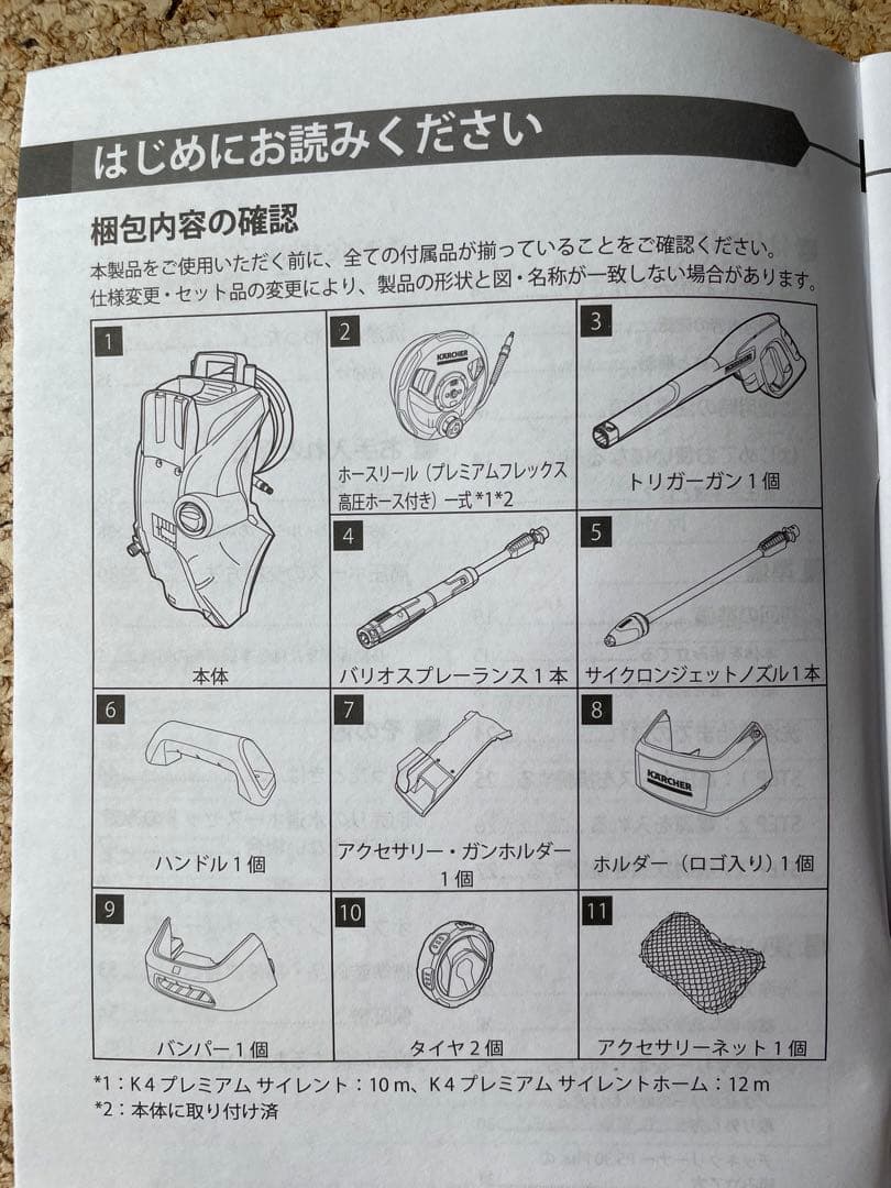 ケルヒャー K4プレミアムサイレント60Hz＋タカギ NANO NEXT10m