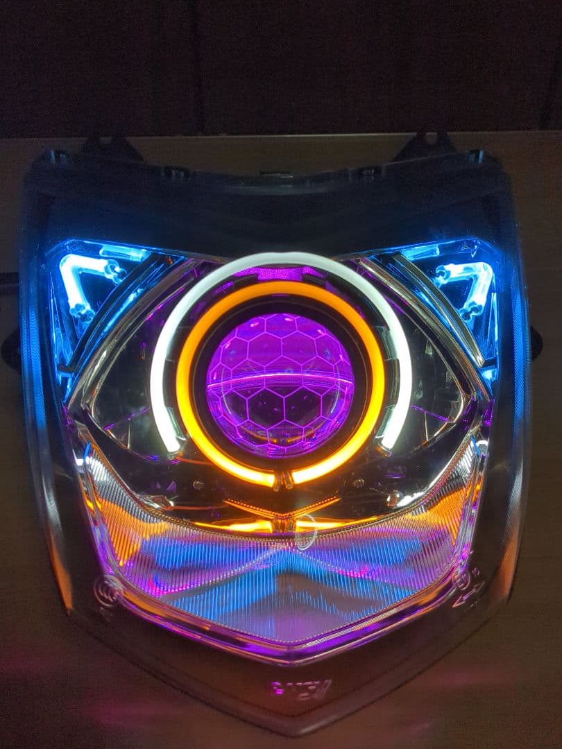 ②カラー変更シグナスX 3型デビルアイ社外ヘッドライト LED se44j1yp