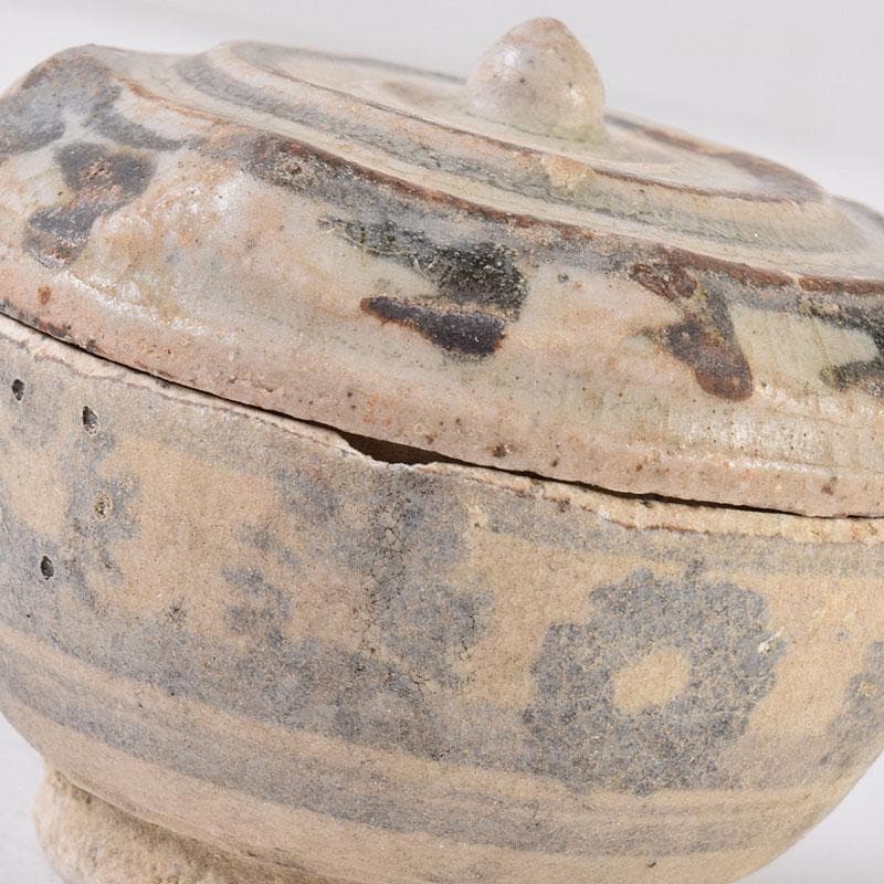タイ古陶磁　スンコロク　宋胡録　合子　蓋物　箱付　M　R8933