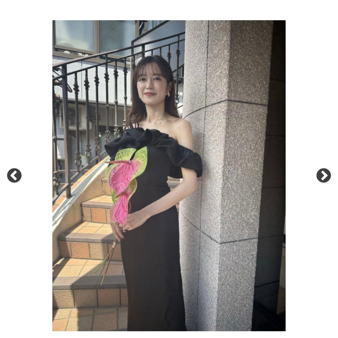 dress production オフショルダーソフトマーメイドドレス W268