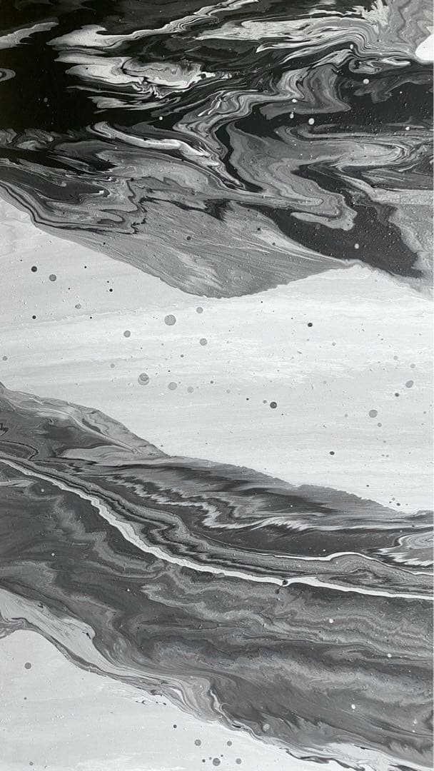 【フロイドアート ポーリングアート 絵】インテリア 美術 アクリル グレー 白黒