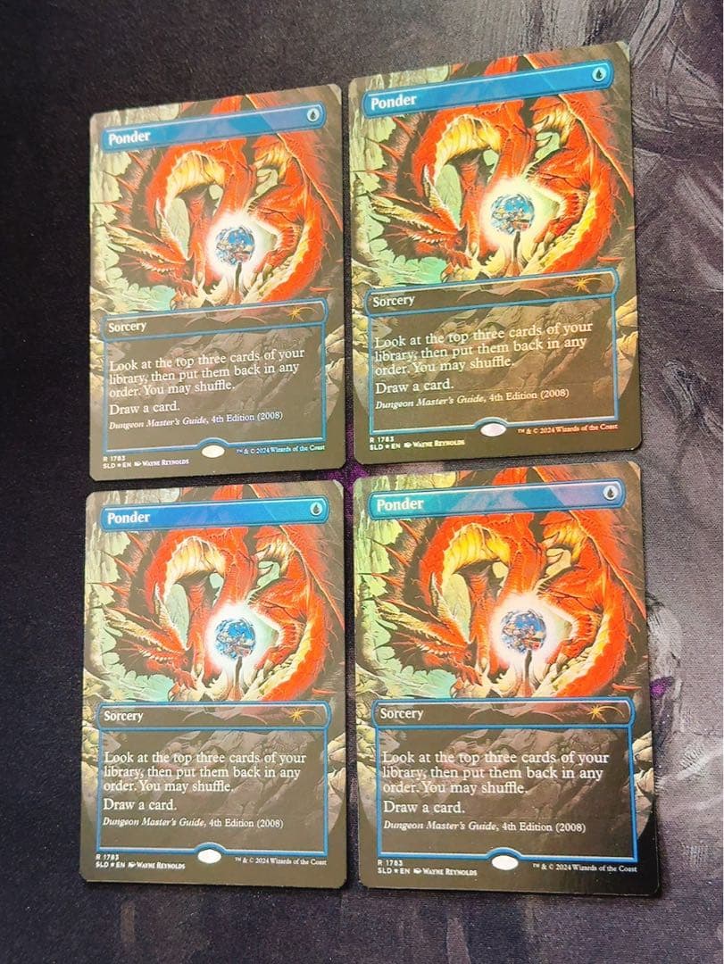 【シークレットライアーfoil】思案　英語　4枚セット