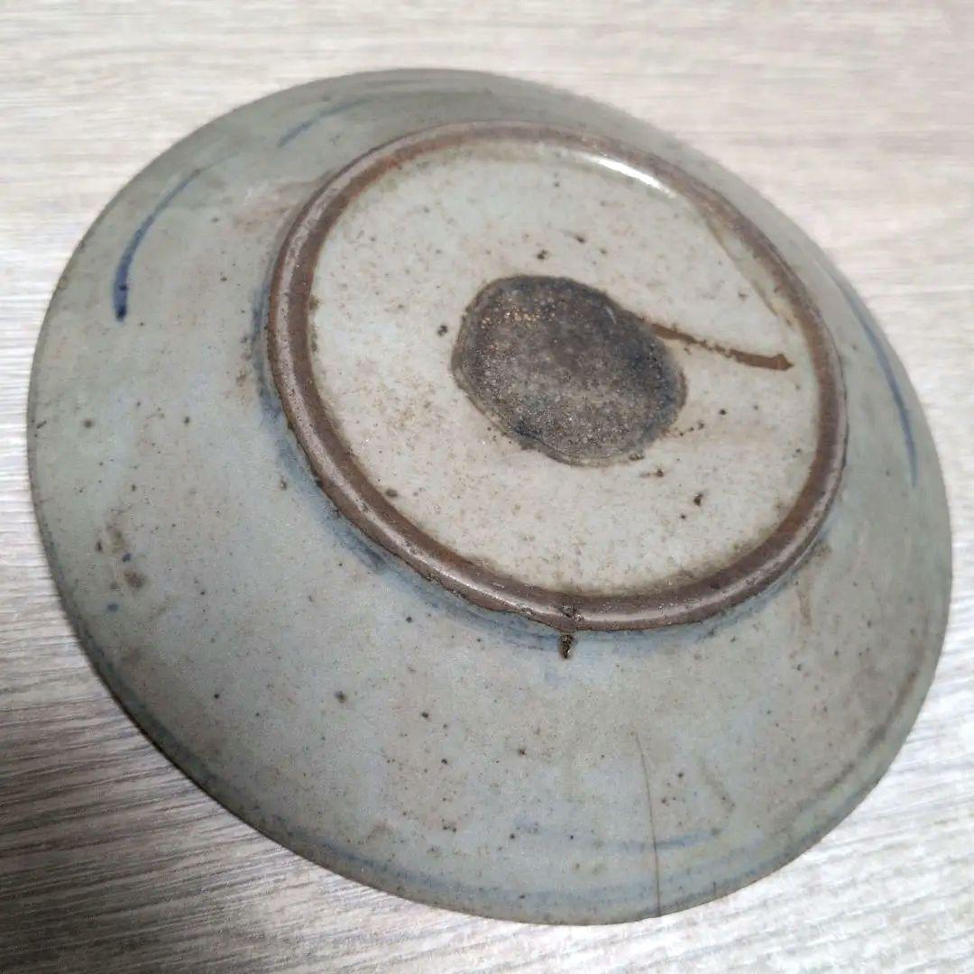 清花菊花紋小皿 中国 古美術 骨董