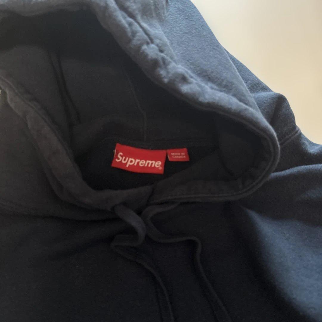 SUPREME ネイビー フード付きパーカー