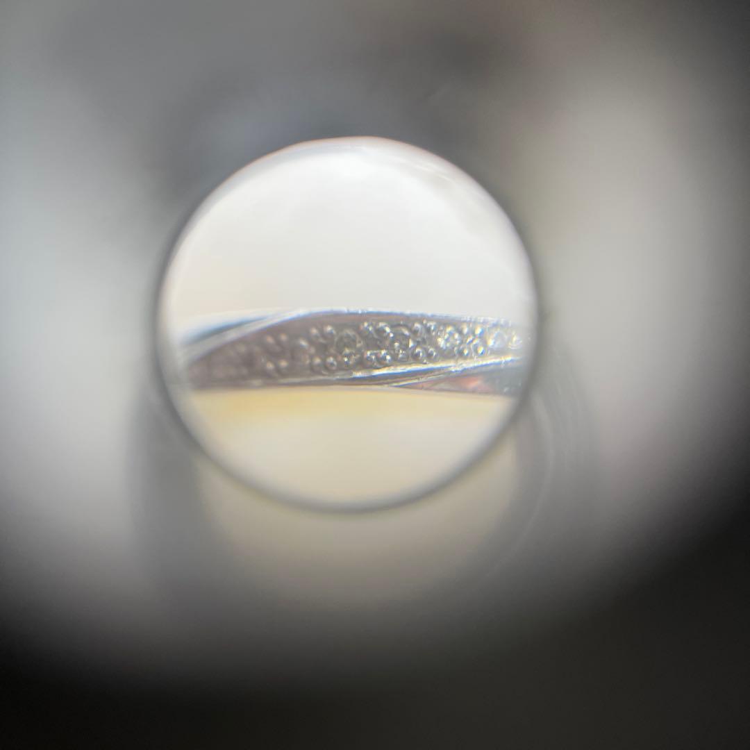 【BLOOM】ブルーム　プラチナ900ダイアモンドストレートリング6.5号