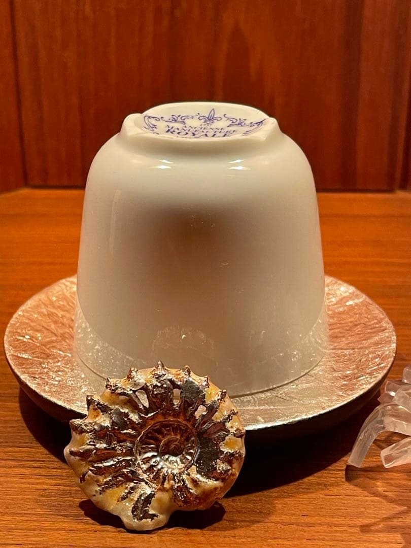 リモージュ ×アンモナイト　ヴィンテージ　アクセサリーケース　銀製品　工芸品