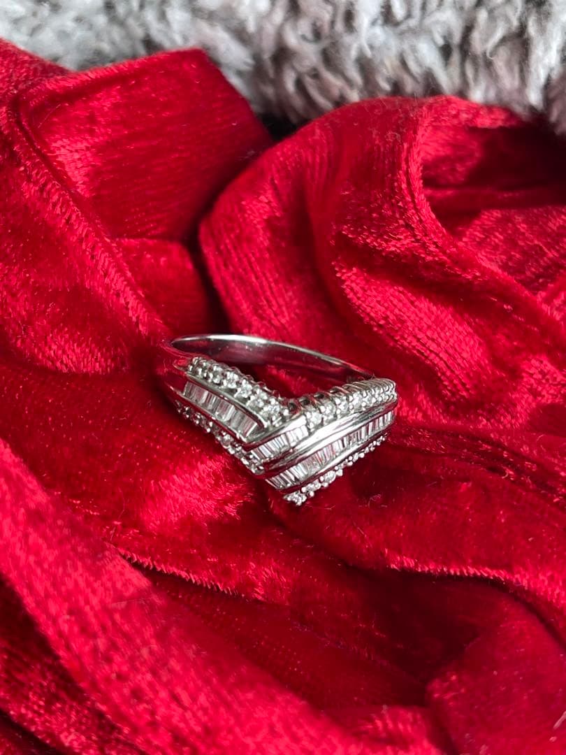 ⭐︎ プラチナ900 バケットダイヤ　リング