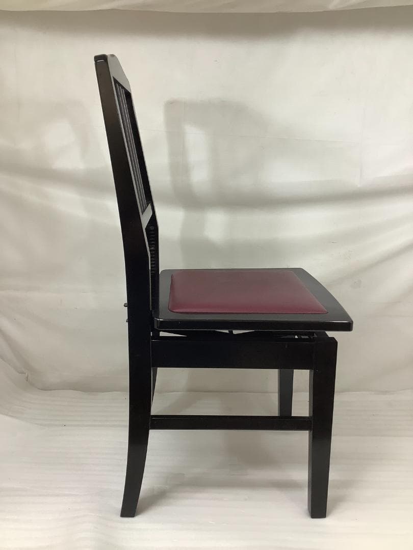 ※78537※YAMAHA背もたれ付きピアノ椅子（黒）