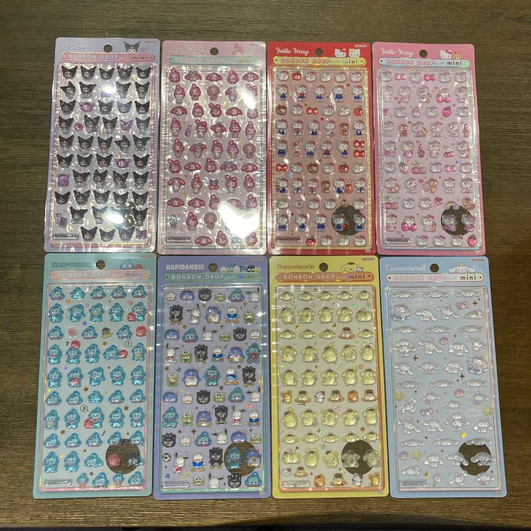 【国内正規品】サンリオ ボンボンドロップシール ミニ 8種