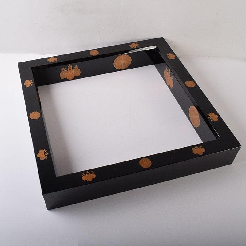 茶道具　塗師　五代　石川蝋石作　高台寺蒔絵　炉縁　共箱　C　7241C