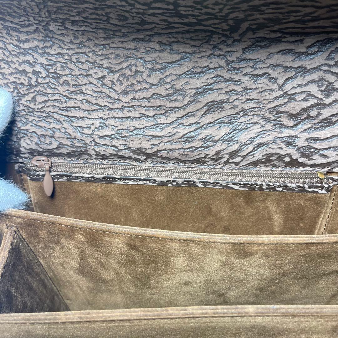 未使用級 【希少】KUDU革 セカンドバッグ amietアミエット製ダイヤル錠