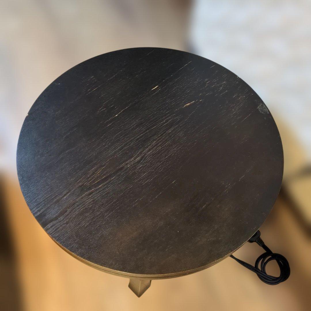 黒い円形こたつ 電源コード付き