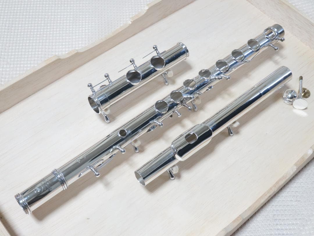 全タンポ＆ヘッド・コルク交換済　フルート　頭部管銀製　ヤマハ　YFL-31