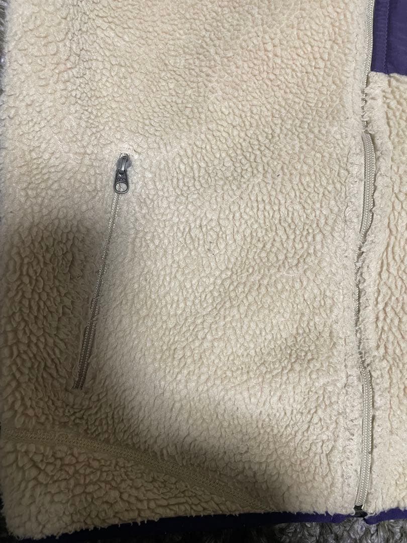 パタゴニア　クラシックレトロxベスト　ベージュ×パープル