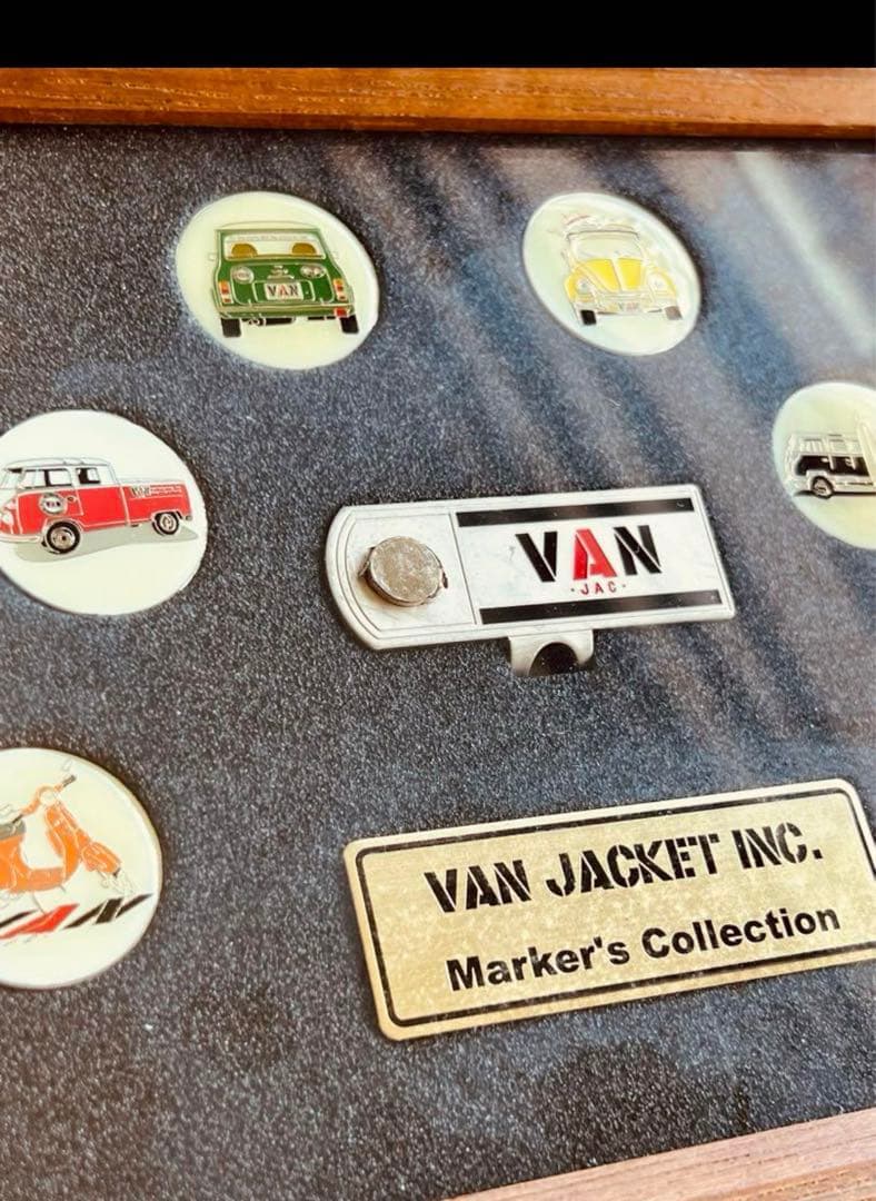 VANヂャケットゴルフ、マーカーコレクション6点セット額装大変貴重！