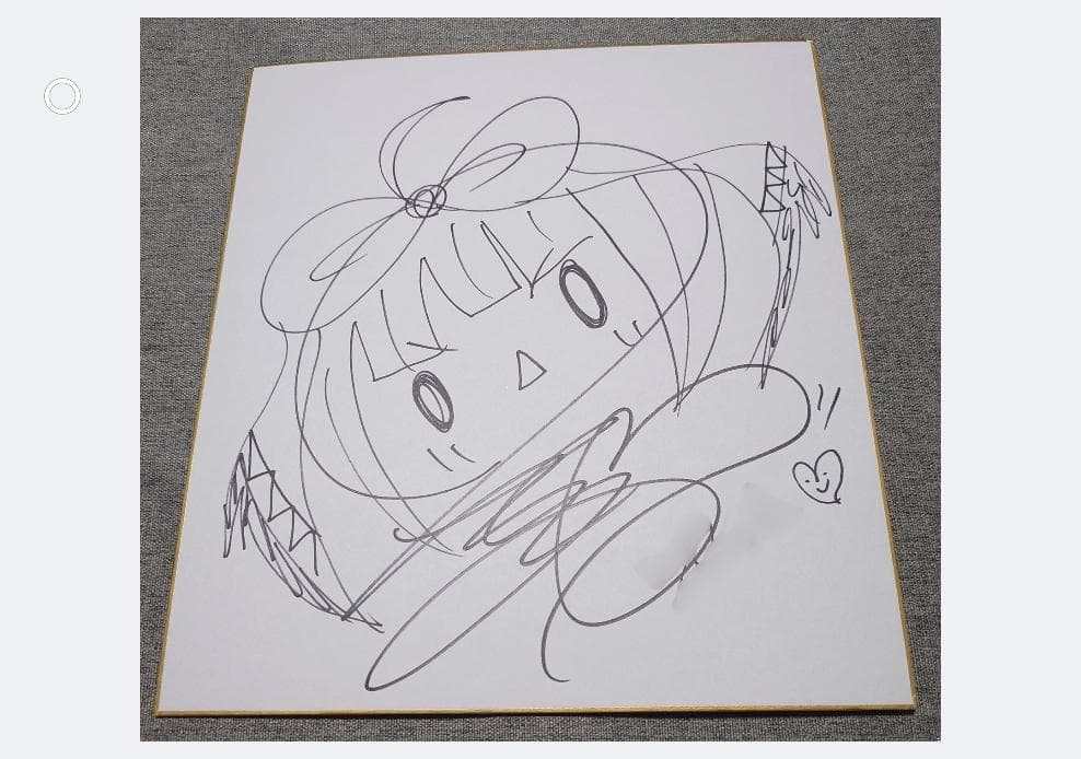 【イラスト付】内田彩さん 直筆サイン 色紙