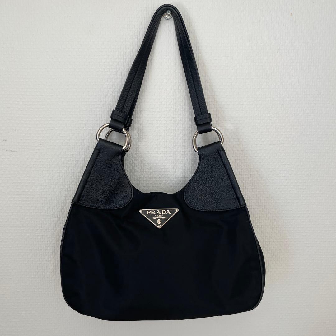 PRADA ショルダーバッグ ブラック ナイロン ワンショルダー プラダ