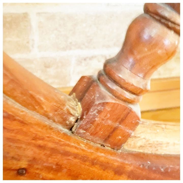 アンティーク  木製ラット  舵輪  舵