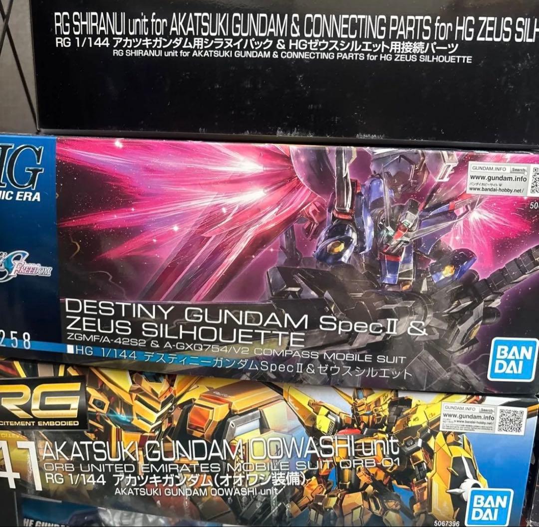 HGディスティニーガンダムspecIIゼウスシルエット合計4点ガンプラまとめ売り