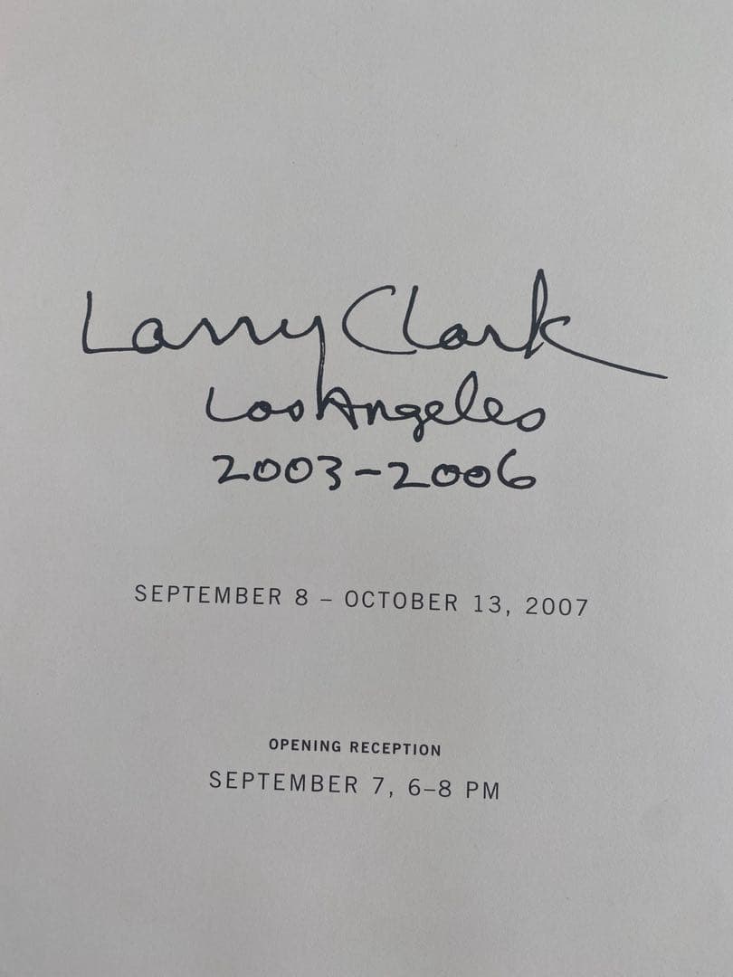 \"Los Angeles 2003-2006\" Larry Clark ポスター