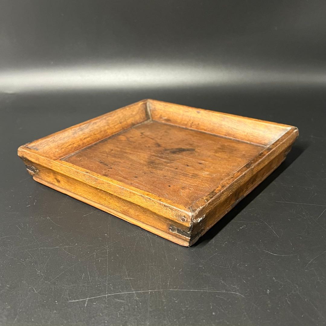 李朝 四方盆 木製 角盆 酒盆 茶盆 古民藝 朝鮮古美術 民藝 花台 展示台