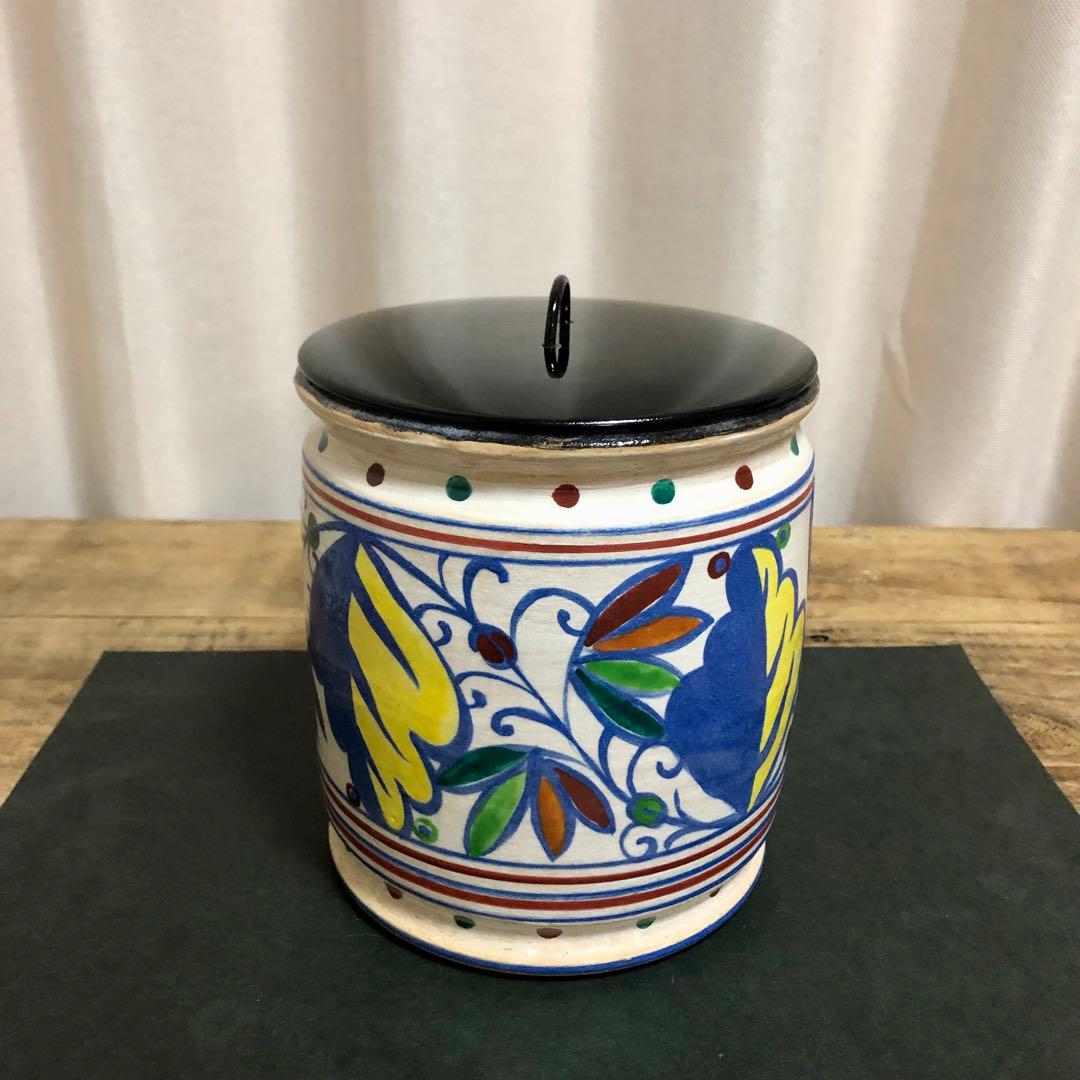 萬福堂 吉村楽入 紅毛写水指 共箱 茶道具 オランダ写